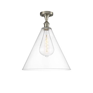 Berkshire Glass - 1 Light Semi-Flush Mount-18.25 Inch Tall and 16 Inch Wide - 1424404