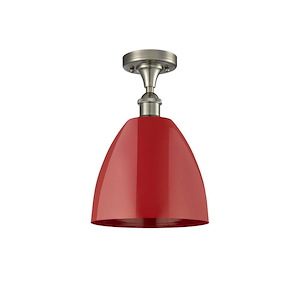 Plymouth Dome - 1 Light Semi-Flush Mount In Industrial Style-12.88 Inches Tall and 9 Inches Wide - 1289447
