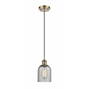 Caledonia - 1 Light Cord Hung Mini Pendant-9 Inch Tall and 5 Inch Wide - 1424508