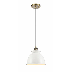 Adirondack - 1 Light Cord Hung Mini Pendant In Industrial Style-10 Inches Tall and 8.13 Inches Wide - 1424381