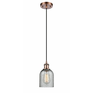 Caledonia - 1 Light Cord Hung Mini Pendant-9 Inch Tall and 5 Inch Wide - 1424475