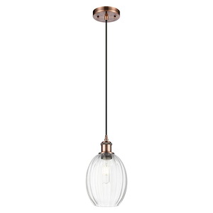 Preston - 1 Light Ballston Cord Hung Mini Pendant-10.75 Inch Tall and 6.25 Inch Wide - 1387643