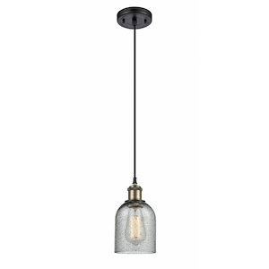 Caledonia - 1 Light Cord Hung Mini Pendant-9 Inch Tall and 5 Inch Wide - 1424463