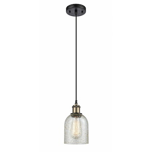 Caledonia - 1 Light Cord Hung Mini Pendant-9 Inch Tall and 5 Inch Wide - 1424554