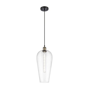 Chelsea - 1 Light Ballston Cord Hung Mini Pendant-19 Inch Tall and 8 Inch Wide - 1387650
