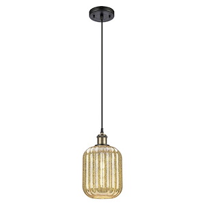 Preston - 1 Light Ballston Jar Cord Hung Mini Pendant-11.75 Inch Tall and 6.75 Inch Wide - 1387654