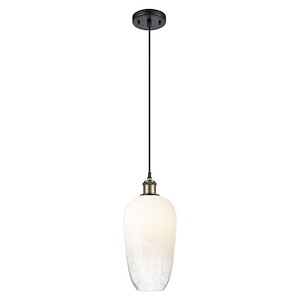 Brookhaven Flute - 1 Light Ballston Cord Hung Mini Pendant-15 Inch Tall and 7 Inch Wide - 1387666