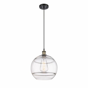 Rochester - 1 Light Cord Hung Mini Pendant In Industrial Style-13.38 Inches Tall and 12 Inches Wide - 1329975
