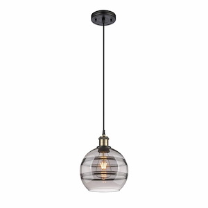 Rochester - 1 Light Cord Hung Mini Pendant In Industrial Style-9.88 Inches Tall and 8 Inches Wide - 1329959