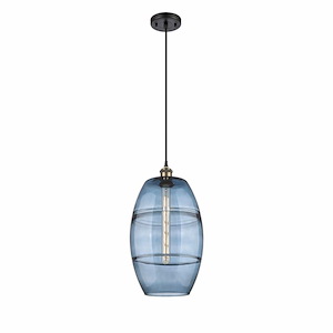 Vaz - 1 Light Cord Hung Mini Pendant In Industrial Style-18.5 Inches Tall and 10 Inches Wide - 1329976