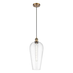 Chelsea - 1 Light Ballston Cord Hung Mini Pendant-19 Inch Tall and 8 Inch Wide - 1387650