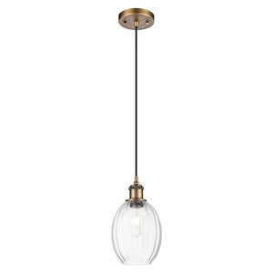 Preston - 1 Light Ballston Cord Hung Mini Pendant-10.75 Inch Tall and 6.25 Inch Wide - 1387643