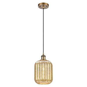 Preston - 1 Light Ballston Jar Cord Hung Mini Pendant-11.75 Inch Tall and 6.75 Inch Wide - 1387654