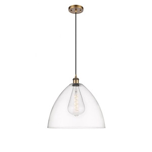 Bristol - 1 Light Cord hung Pendant-17 Inch Tall and 16 Inch Wide - 1424580
