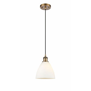 Bristol - 1 Light Glass Cord hung Mini Pendant-9.5 Inch Tall and 7.5 Inch Wide - 1424594