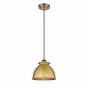 Adirondack - 1 Light Cord Hung Mini Pendant In Industrial Style-10 Inches Tall and 8.13 Inches Wide - 1426809