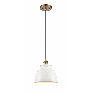 Adirondack - 1 Light Cord Hung Mini Pendant In Industrial Style-10 Inches Tall and 8.13 Inches Wide - 1426810