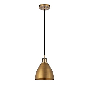 Metal Bristol - 1 Light Mini Pendant In Industrial Style-11.25 Inches Tall and 7.5 Inches Wide - 1424547
