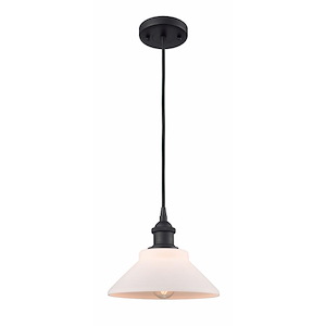 Orwell - 1 Light Cord Hung Mini Pendant In Industrial Style-6.5 Inches Tall and 8.38 Inches Wide - 1289508