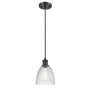 Castile - 1 Light Cord hung Mini Pendant-9 Inch Tall and 6 Inch Wide - 1424573
