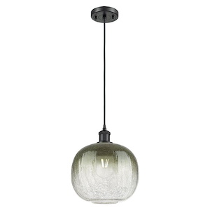 Brookhaven Sphere - 1 Light Ballston Cord Hung Mini Pendant-12 Inch Tall and 10.5 Inch Wide - 1387739