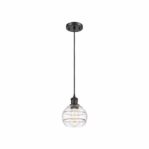 Rochester - 1 Light Cord Hung Mini Pendant In Industrial Style-7.88 Inches Tall and 5.88 Inches Wide - 1329958