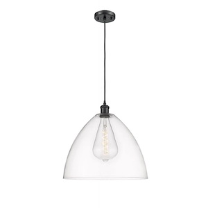Bristol - 1 Light Cord hung Pendant-17 Inch Tall and 16 Inch Wide - 1424589