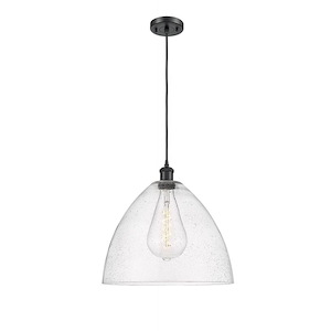 Bristol - 1 Light Cord hung Pendant-17 Inch Tall and 16 Inch Wide - 1424574