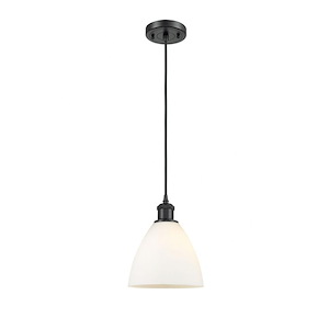 Bristol - 1 Light Glass Cord hung Mini Pendant-9.5 Inch Tall and 7.5 Inch Wide - 1424599