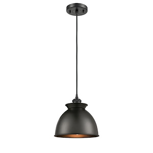 Adirondack - 100W 1 LED Cord Hung Mini Pendant-8.5 Inch Tall and 8.25 Inch Wide - 1426814