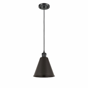 Ballston Cone - 1 Light Mini Pendant In Industrial Style-11.75 Inches Tall and 8 Inches Wide - 1297629