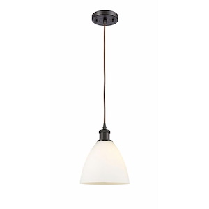 Bristol - 1 Light Glass Cord hung Mini Pendant-9.5 Inch Tall and 7.5 Inch Wide - 1424719