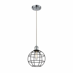 Lake Placid - 1 Light Cord Hung Pendant In Industrial Style-10.25 Inches Tall and 8 Inches Wide - 1316737