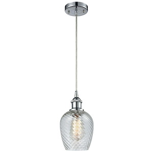 Salina - 1 Light Cord Hung Mini Pendant-9.38 Inch Tall and 5.75 Inch Wide - 1424754