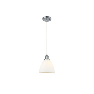 Bristol - 1 Light Glass Cord hung Mini Pendant-9.5 Inch Tall and 7.5 Inch Wide - 1424798