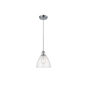 Bristol - 1 Light Glass Cord hung Mini Pendant-9.5 Inch Tall and 7.5 Inch Wide - 1424930