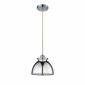 Adirondack - 1 Light Cord Hung Mini Pendant In Industrial Style-10 Inches Tall and 8.13 Inches Wide - 1424704