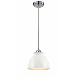 Adirondack - 1 Light Cord Hung Mini Pendant In Industrial Style-10 Inches Tall and 8.13 Inches Wide - 1424735
