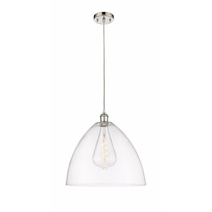Bristol - 1 Light Cord hung Pendant-17 Inch Tall and 16 Inch Wide - 1424803