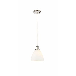 Bristol - 1 Light Glass Cord hung Mini Pendant-9.5 Inch Tall and 7.5 Inch Wide - 1424804