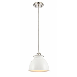 Adirondack - 1 Light Cord Hung Mini Pendant In Industrial Style-10 Inches Tall and 8.13 Inches Wide - 1424836