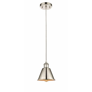 Smithfield - 1 Light Cord Hung Mini Pendant In Industrial Style-7.5 Inches Tall and 7 Inches Wide - 1289499