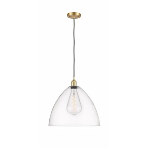 Bristol - 1 Light Cord hung Pendant-17 Inch Tall and 16 Inch Wide - 1424723