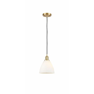 Bristol - 1 Light Glass Cord hung Mini Pendant-9.5 Inch Tall and 7.5 Inch Wide - 1424939