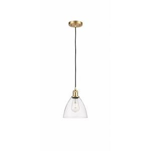 Bristol - 1 Light Glass Cord hung Mini Pendant-9.5 Inch Tall and 7.5 Inch Wide - 1424724