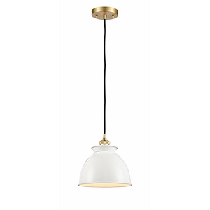 Adirondack - 1 Light Cord Hung Mini Pendant In Industrial Style-10 Inches Tall and 8.13 Inches Wide - 1424879