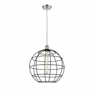 Lake Placid - 1 Light Cord Hung Pendant In Industrial Style-17.75 Inches Tall and 16 Inches Wide - 1316753