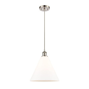 Berkshire Glass - 100W 1 LED Cord hung Mini Pendant-13 Inch Tall and 12 Inch Wide - 1424774
