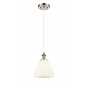 Bristol - 1 Light Glass Cord hung Mini Pendant-9.5 Inch Tall and 7.5 Inch Wide - 1424775