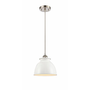 Adirondack - 1 Light Cord Hung Mini Pendant In Industrial Style-10 Inches Tall and 8.13 Inches Wide - 1424840